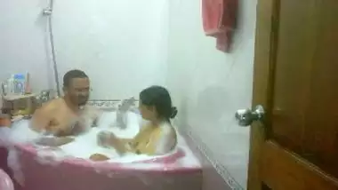 Shower bath with mature bhabhi in bath tub
