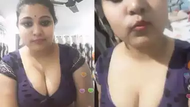 Curvy Busty Big Boobs Bhabi, Strips saree and show her melons ,Then show tummy slutty