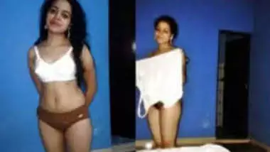 Cute Shy Mallu GF gets Recorded Fully NUDE by her Boyfriend while having some Fun Part 1